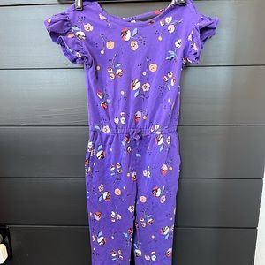 Tea Collection - Girl’s Jumpsuit - 8 - Purple / Flower